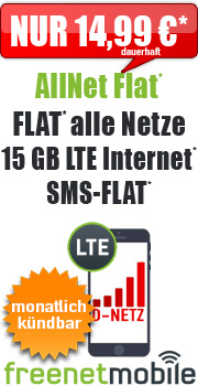 freeFlat 15 GB LTE 14.99 monatlich kündbar mit Vodafone freeFlat 15 GB ohne Laufzeit Vertrag! bestellen