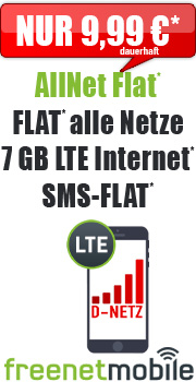 freeFlat 7 GB LTE 9.99 24M mit Vodafone freeFlat 7 GB 24M Vertrag! bestellen