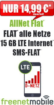freeFlat 15 GB LTE 14.99 24M mit Vodafone freeFlat 15 GB 24M Vertrag! bestellen